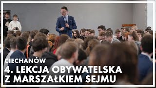 Ciechanów 4 Lekcja Obywatelska Marszałka Sejmu 23 lutego 2024 r [upl. by Rickert]