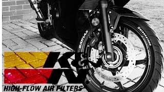 Cbr 300r 250r kampn air filter install [upl. by Alahsal]