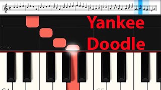 Easy Piano Song Yankee Doodle playing notes of the melody [upl. by Valentijn108]