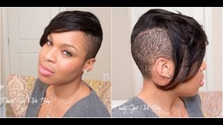 10 Natural Hairstyle  Straightened Hair amp Shaved Sides  Maintanence [upl. by Enelcaj307]