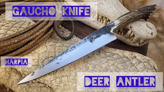 Brute Forged Gaucho Knife With Deer Antler [upl. by Ahsirak]