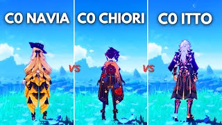 Who is the BEST GEO DPS Chiori vs Navia vs Itto   Genshin Impact [upl. by Adnylg380]