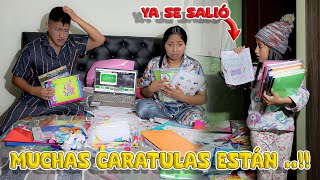 LAS CARATULAS Y FORRAR CUADERNOS  Ni Q Fuera TV  Karito La Tóxica [upl. by Annerol]