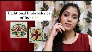 Traditional Embroideries of India 🪡 Embroidery CraftsofIndia [upl. by Anayt719]