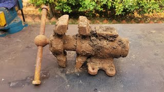 💡Genius Man Restoring Dirty Double Jaws Bench Vise  Rescue amp Repair Vintage Rusty Tools [upl. by Fawcette]