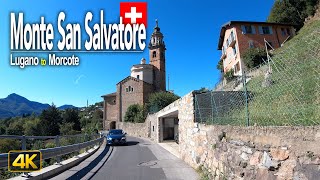 Monte San Salvatore Switzerland 🇨🇭 Driving from Lugano to Morcote [upl. by Vil]