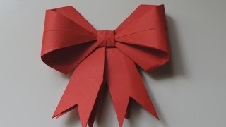 How To Make A Paper Bow  Ribbon  Full HD [upl. by Rehptsirhc67]