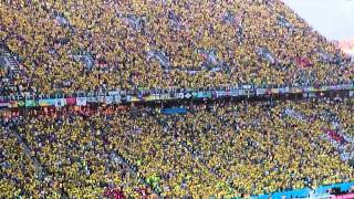 Brazilian supporters sing the national anthem [upl. by Bokaj]