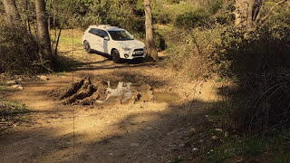 MITSUBISHI ASX AWD AWC OUTLANDER SPORT RVR OFFROAD MUD amp ROCKY TERRAIN Uniroyal Rainsport 3 TEST [upl. by Strade]