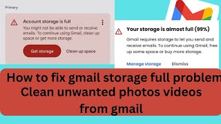 google drive storage full problem solved  how to fix gmail strorage is full Google [upl. by Giacinta603]