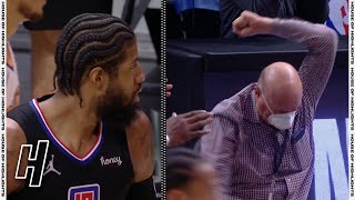 Paul George Drains a Huge Three Steve Ballmer Goes Crazy  Suns vs Clippers  April 8 2021 [upl. by Vidda]