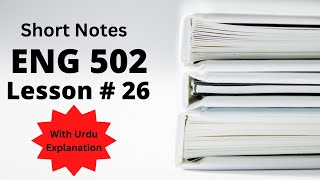 ENG 502 Lesson 26 Semantic Features Short notes in Urdu and Hindi for VU students [upl. by Sarajane]