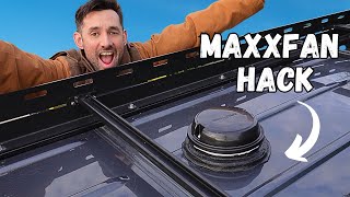 MAXXFAN DOME Install HACK  DIY Budget Van Build [upl. by Adnawyek416]