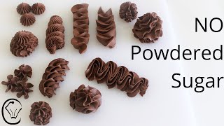 2 Ingredient Chocolate Buttercream NO Powdered Sugar Pipes like a DREAM Silky Smooth No Grit [upl. by Seigler]