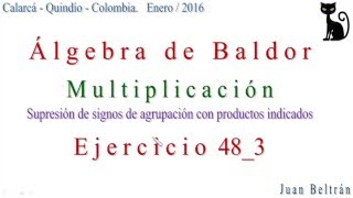 Supresión de signos de agrupación Baldor 317 [upl. by Bobbe]