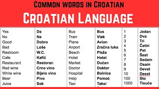 Croatian language  Common words in Croatian  Croatian Basic Words croatian language nepali [upl. by Derag375]