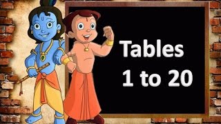 Tables for kids  Maths tables  Table of 1 to 20 [upl. by Ivatts]