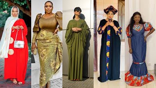 Mishono ya vitambaa mizuri mno boubou classic bubu gown dress fabrics dresses [upl. by Nerta]