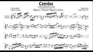 Czardas Trumpet Sheet Music Easy Adaptation Original Tone [upl. by Bannerman]