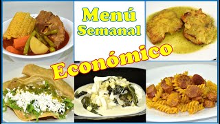 Guisados económicos Menu semanal 15 por menos de 50 Menús rápidos [upl. by Eyaj]