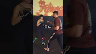 Alex Pereira teaches Nina Drama how to fight amp check leg kicks shorts ufc mma alexpereira [upl. by Halas774]