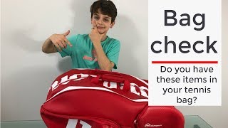 Lucians bag check 2018  What to pack for a tennis tournament [upl. by Dahl]