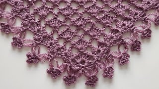 How to Crochet Triangle Shawl  Easy Crochet Shawl Pattern For Beginners  knit shawl step by step [upl. by Jones]