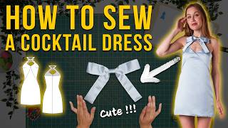 How To Sew A Cocktail Dress with FREE Pattern Download [upl. by Schreiber535]