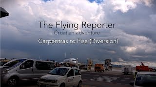 Flying in Europe Part3  Diverting to Pisa  The Flying Reporter [upl. by Myrle]