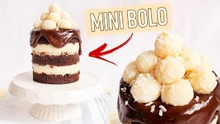 MINI BOLO DE CHOCOLATE COM CREME BRANCO  DRIP CAKE  Tiago Mauro [upl. by Arleta946]