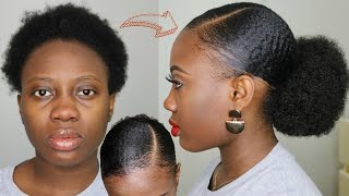 4C Natural Hair Doesnt Slick Down LOOK AT WHAT SHE DID Slick down Short 4C Natural Hair Tutorial [upl. by Alodee926]