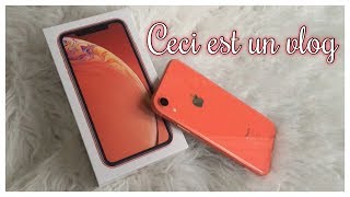 VLOG  ON ACHÈTE LIPHONE XR Corail  Octobre 2018 [upl. by Bellina326]