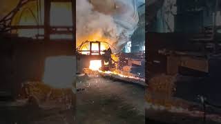 Blast Furnace taphole closing process with Mudgun blastfurnace ironmaking steel foundry alloy [upl. by Sophy968]