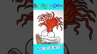 COLORIAMO ANSIA INSIDE OUT 2 Disney Pixar bambini arte colorare [upl. by Shepard]