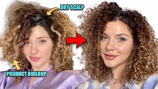 How to Detox Your Scalp Remove BuildUp amp Dandruff  Curlsmith One Brand Wash Day [upl. by Junna680]