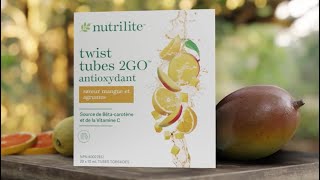 Tubes torsadés 2GO Nutrilite – Santé avec antioxydants – Mangue et agrumes [upl. by Aruabea672]