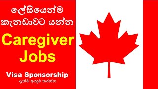 Canada caregiver jobs with visa sponsorship for sri lankans  කැනඩාවේ සාත්තු සේවක  videsha rakiya [upl. by Arun]