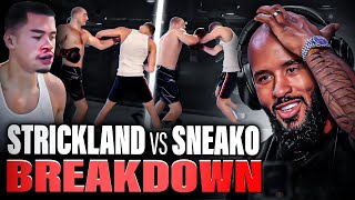 quotPROPS TO SEAN STRICKLANDquot  SNEAKO vs STRICKLAND BREAKDOWN [upl. by Ymia]