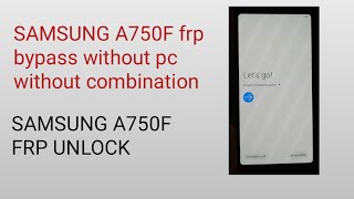 Samsung A750F frp bypass latest security without pc samsung A7 🔓 Google account unlock [upl. by Eimot]