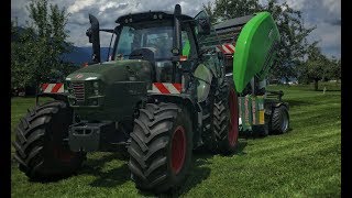 Siloballen pressen mit Hürlimann XL 150 Cshift amp DeutzFahr iBio [upl. by Amador]