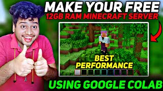 How To Create Free 12GB Ram Minecraft Server Using Google Colab [upl. by Rehotsirhc]