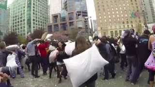 International Pillow Fight Day 2015  Vancouver [upl. by Aicenet]