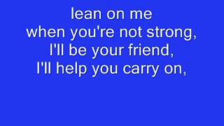 Lean On Me Micheal Bolton LYRICS YouTube [upl. by Earla397]