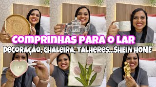 COMPRINHAS PARA O LAR 🏡 SHEIN HOME  DECORAÇÃO CHALEIRA TALHERES MANTA BANDEJA💕Glaucia Moura [upl. by Lesly]