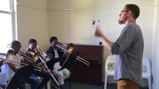 KwaZuluNatal Youth Wind Band Trombone Sectional [upl. by Iretak]