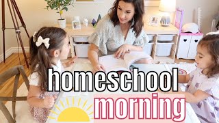 Morning Routine Of A Homeschool Mom  PRESCHOOL  5 Year Old  3 Year Old [upl. by Carney165]