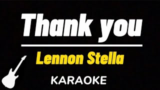 Lennon Stella  Thank You  Karaoke Guitar Instrumental [upl. by Nnaarual]