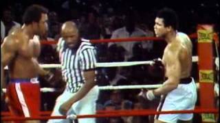 George Foreman vs Muhammad Ali  Oct 30 1974  Entire fight  Rounds 1  8 amp Interview [upl. by Neufer525]