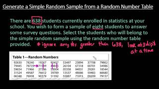 Generate a Simple Random Sample from a Random Number Table [upl. by Winzler777]