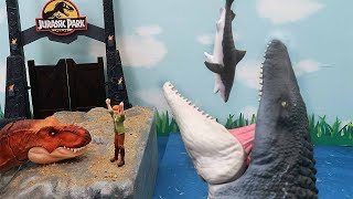 Dinosaur Movie  Jurassic World 2 Best Scene Mosasaurus Eat Shark [upl. by Einahpats]